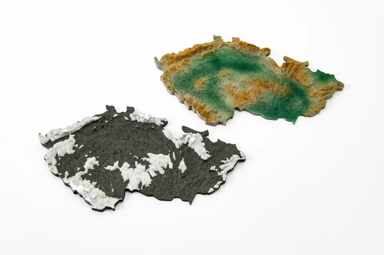 The Czech Republic 3D terrain model — modelo 3D
