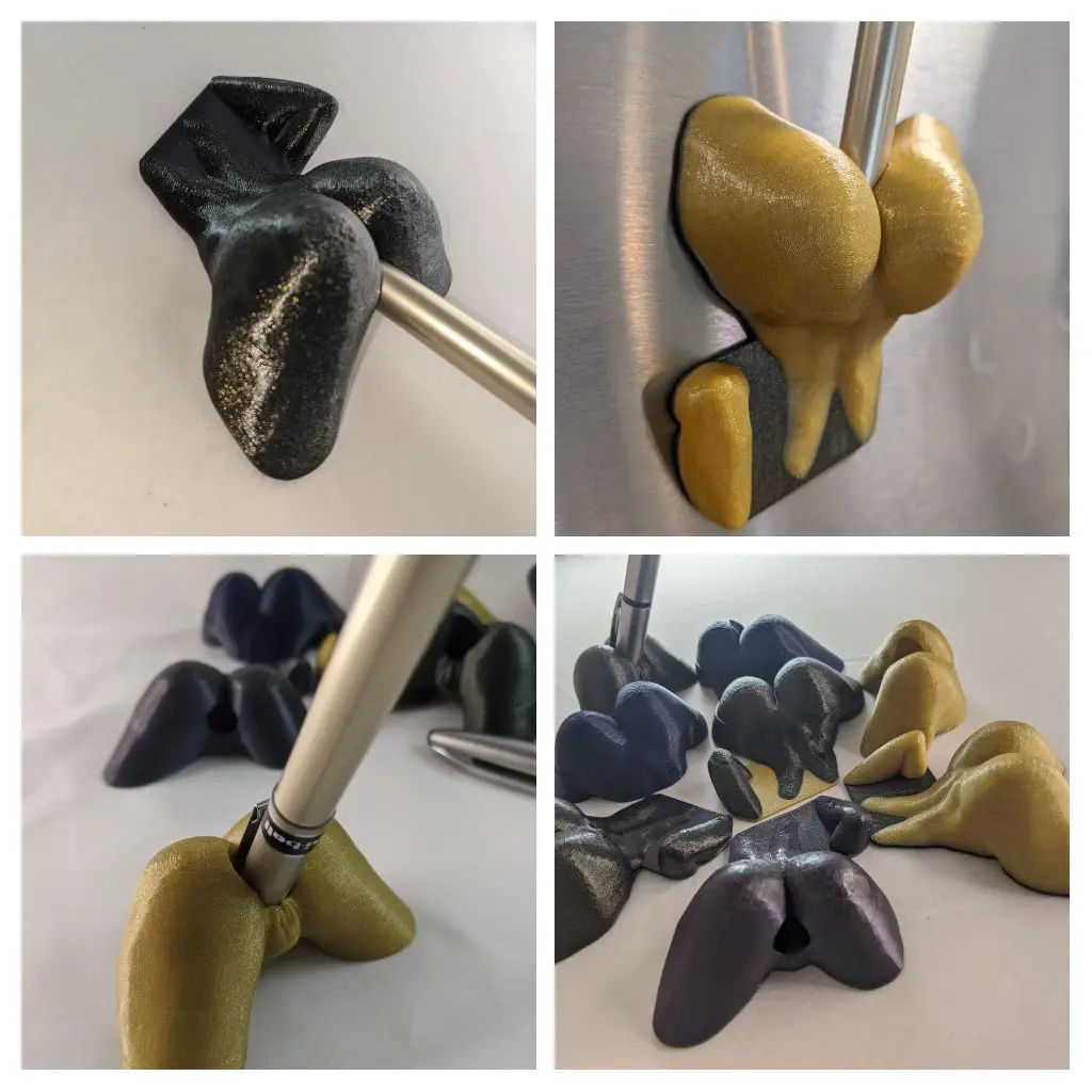 BUTT ASS TOOTHBRUSH PEN HOLDER - MAGNETIC — modelo 3D