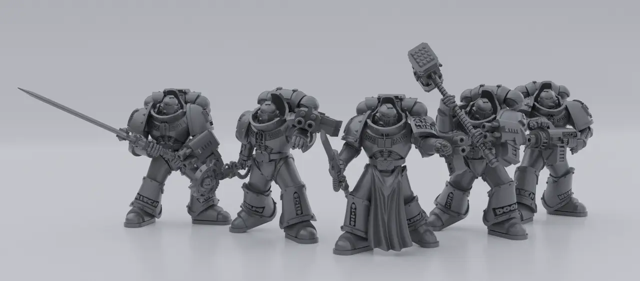 Strikingly Silver Space Knight Squad Remix — modelo 3D