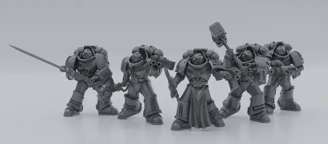 Strikingly Silver Space Knight Squad Remix — modelo 3D