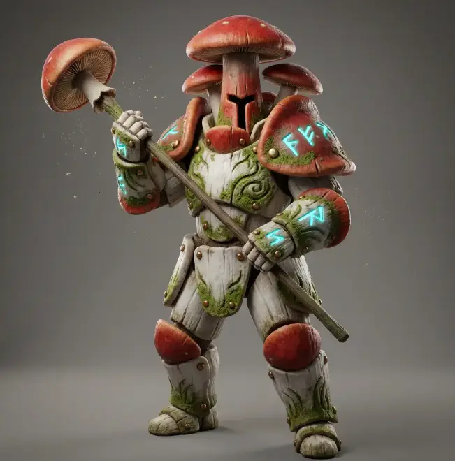 mushroom royal guardian — modelo 3D