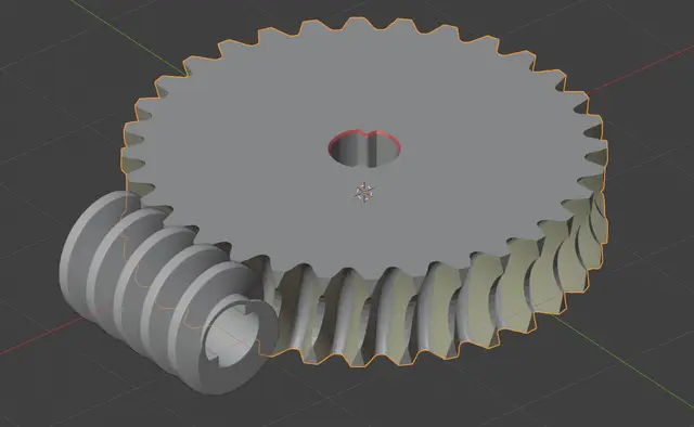 Lego Worm Gear Wheel 32 teeth — modelo 3D