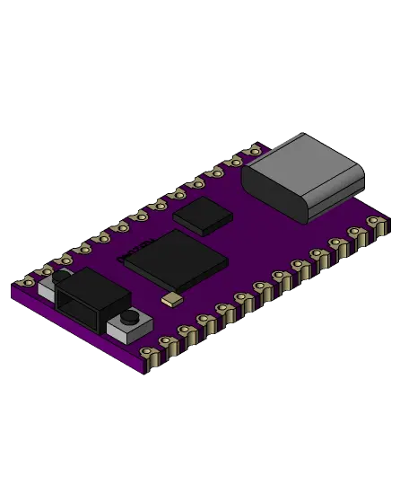 Adafruit KB2040 — modelo 3D