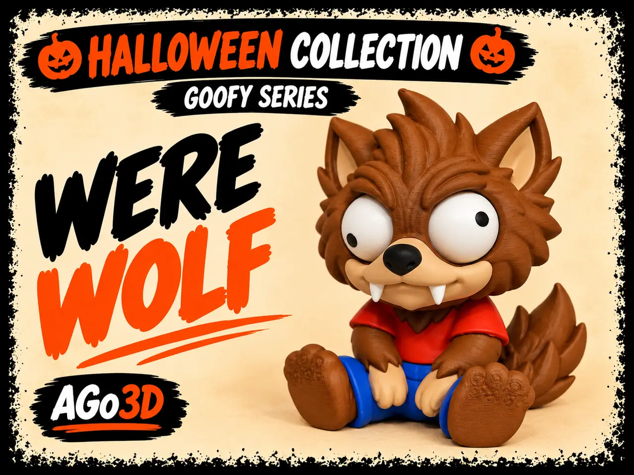 Goofy series – WEREWOLF Movable Eyes NO AMS — modelo 3D