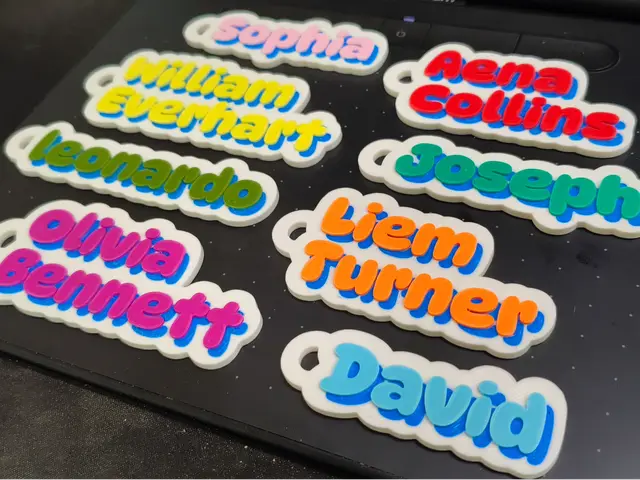 Shadow Name Keychain — modelo 3D