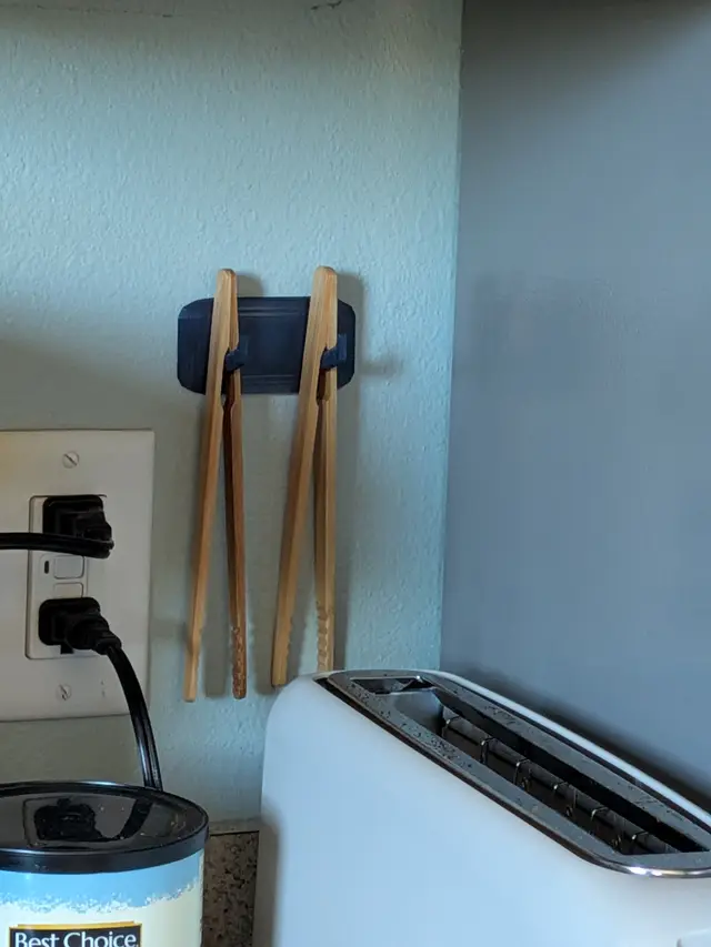 Functional Kitchen Hooks for Tongs | Space‑Saving Organizer — modelo 3D