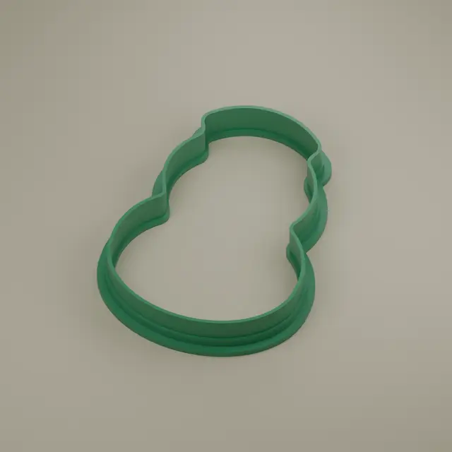 Round Snowman Cookie Cutter — modelo 3D