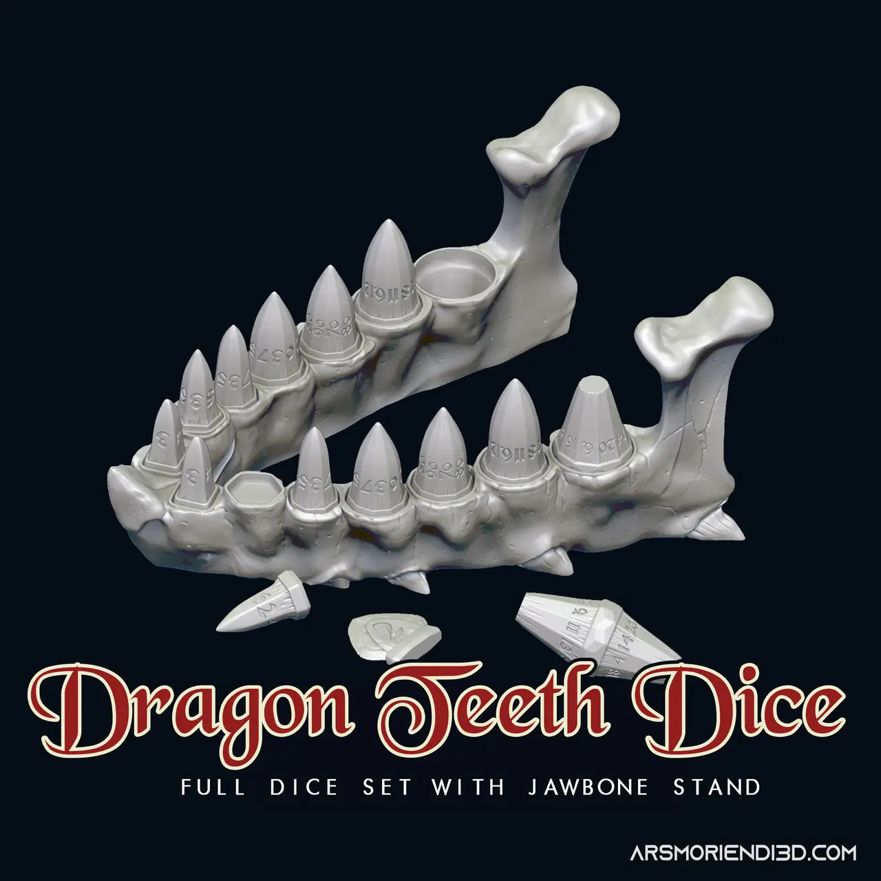 Dragon Teeth Dice Set — modelo 3D