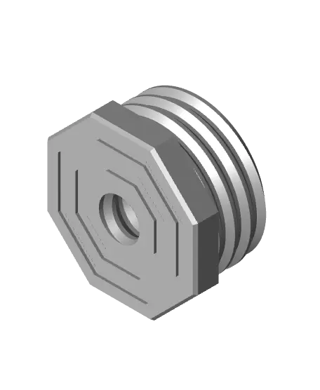 9 mm Big Thread, Flat Head, Small Thread Hole, Bolt — modelo 3D