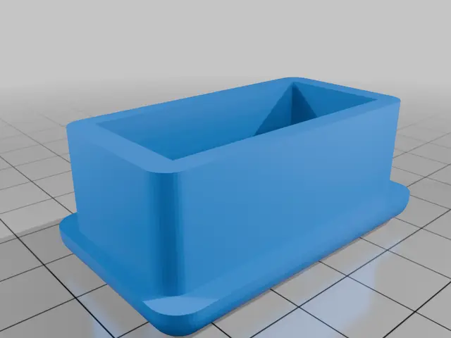 Pongratz Trailer square tube plug 30mm x 50mm — modelo 3D