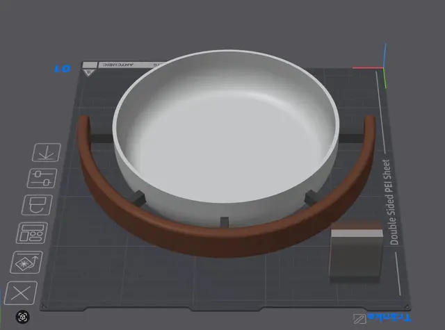 Vogeltränke mit Ständer — modelo 3D