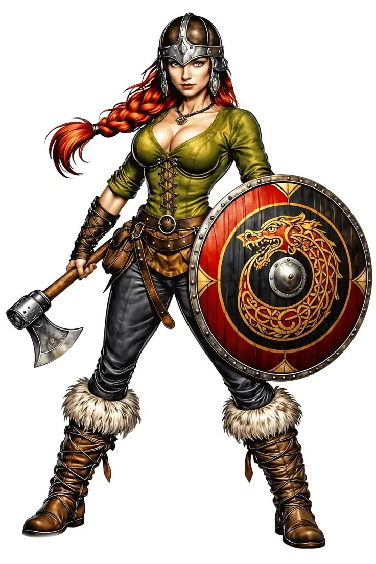 Viking warrior girl — modelo 3D
