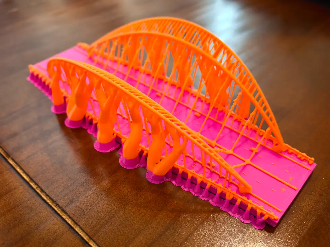 太原南中环桥｜粉橙双色一体缩景 — modelo 3D