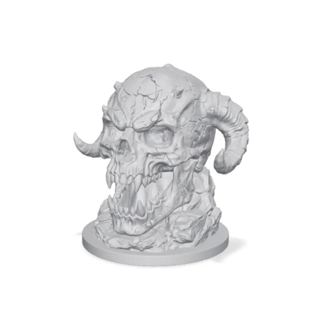 1000+ Minis, Free Kickstarter Sample, Demon Gods Skull Miniature — modelo 3D