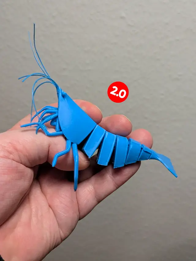 articulated shrimp — modelo 3D