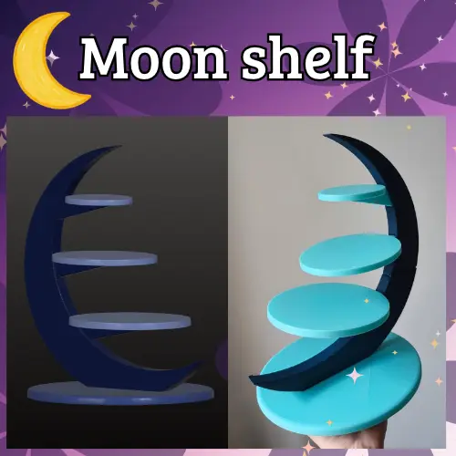 🌙 Moon Shelf — modelo 3D