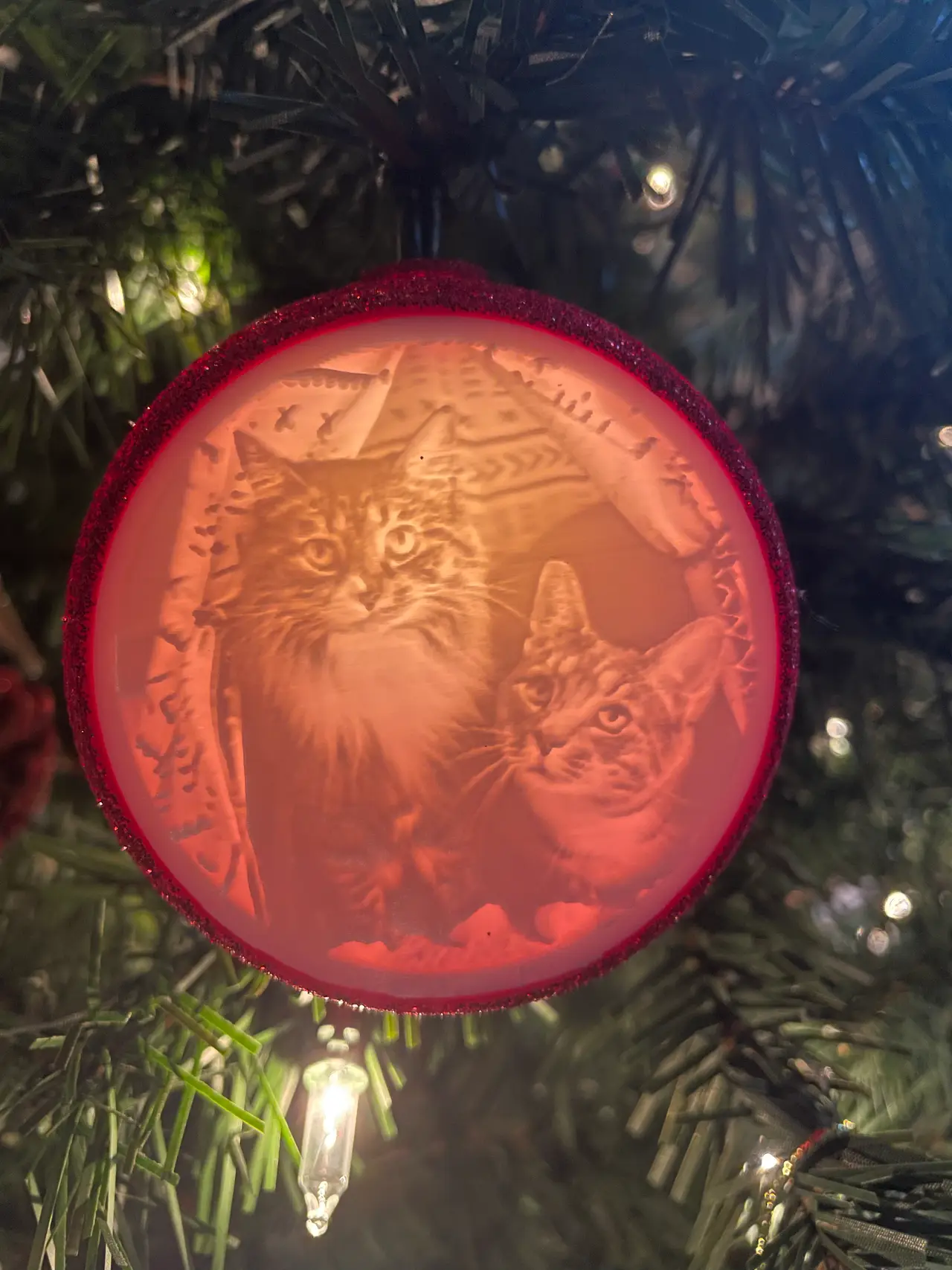 Custom Lithophane Christmas Tree Ornament — modelo 3D