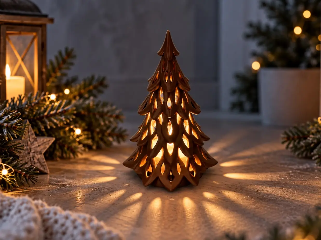 Christmas Tree LED Candle Shade – Light Cover — modelo 3D