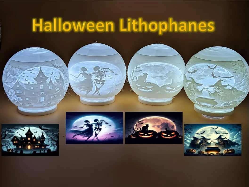 Halloween Tealight Lithophane Collection — modelo 3D