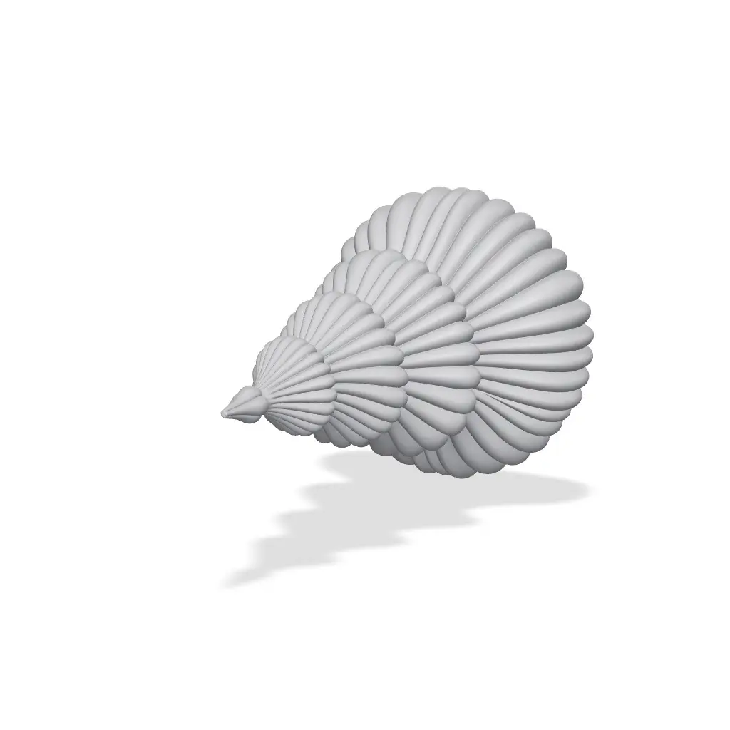 Minimalist Spiral Christmas Tree Decor — modelo 3D