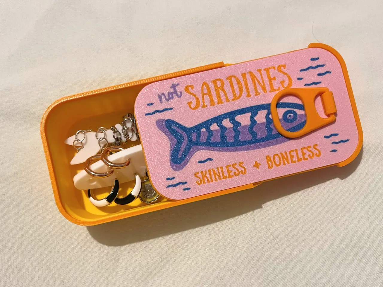 Sardines Jewellery Box Travel Case — modelo 3D