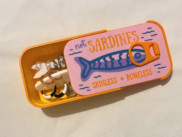 Sardines Jewellery Box Travel Case — modelo 3D