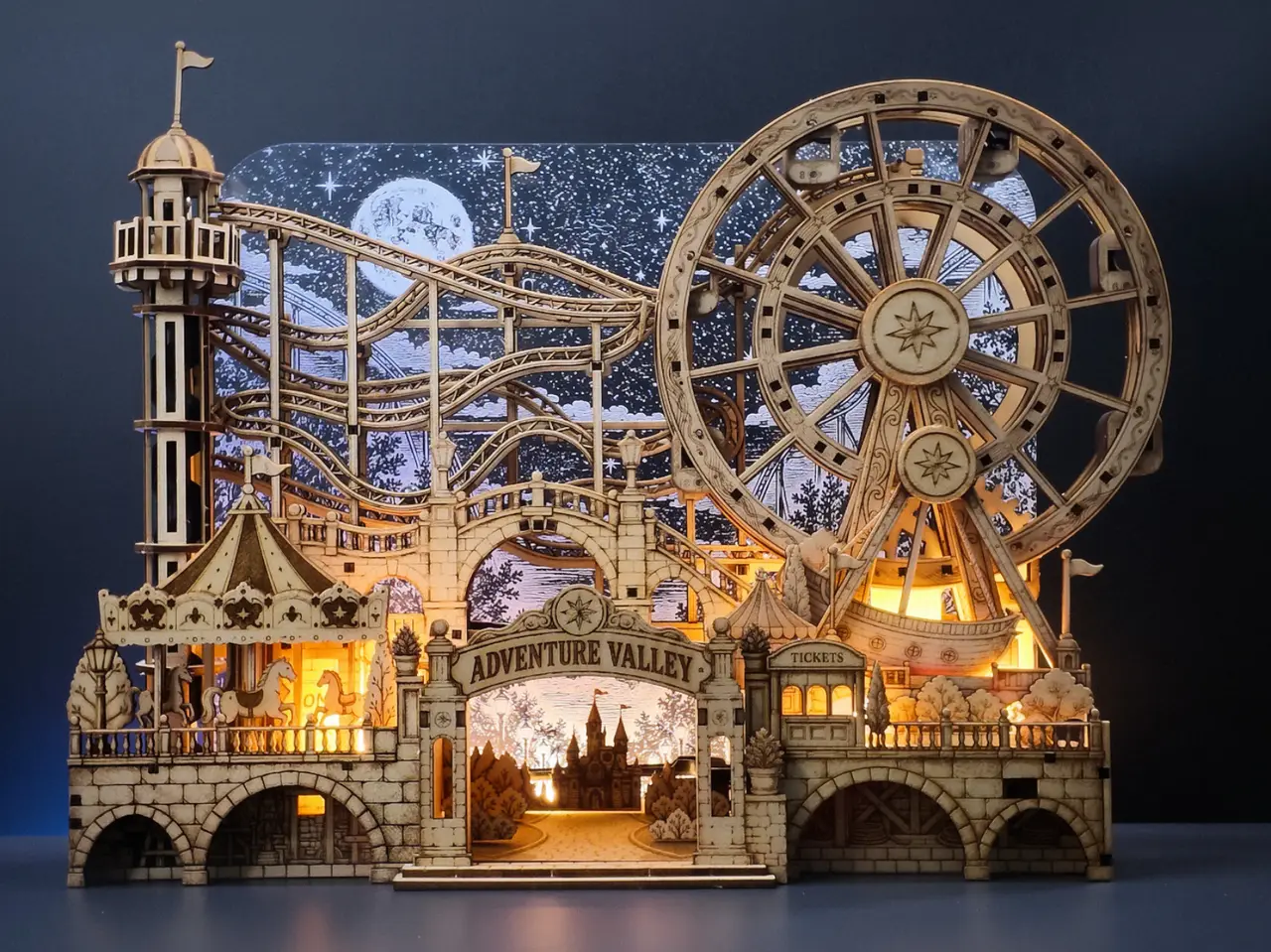 Adventure Valley — Motorized Wooden Marble Run — modelo 3D