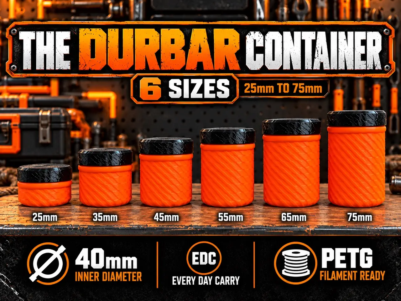 The Durbar Container - 6 Sizes — modelo 3D