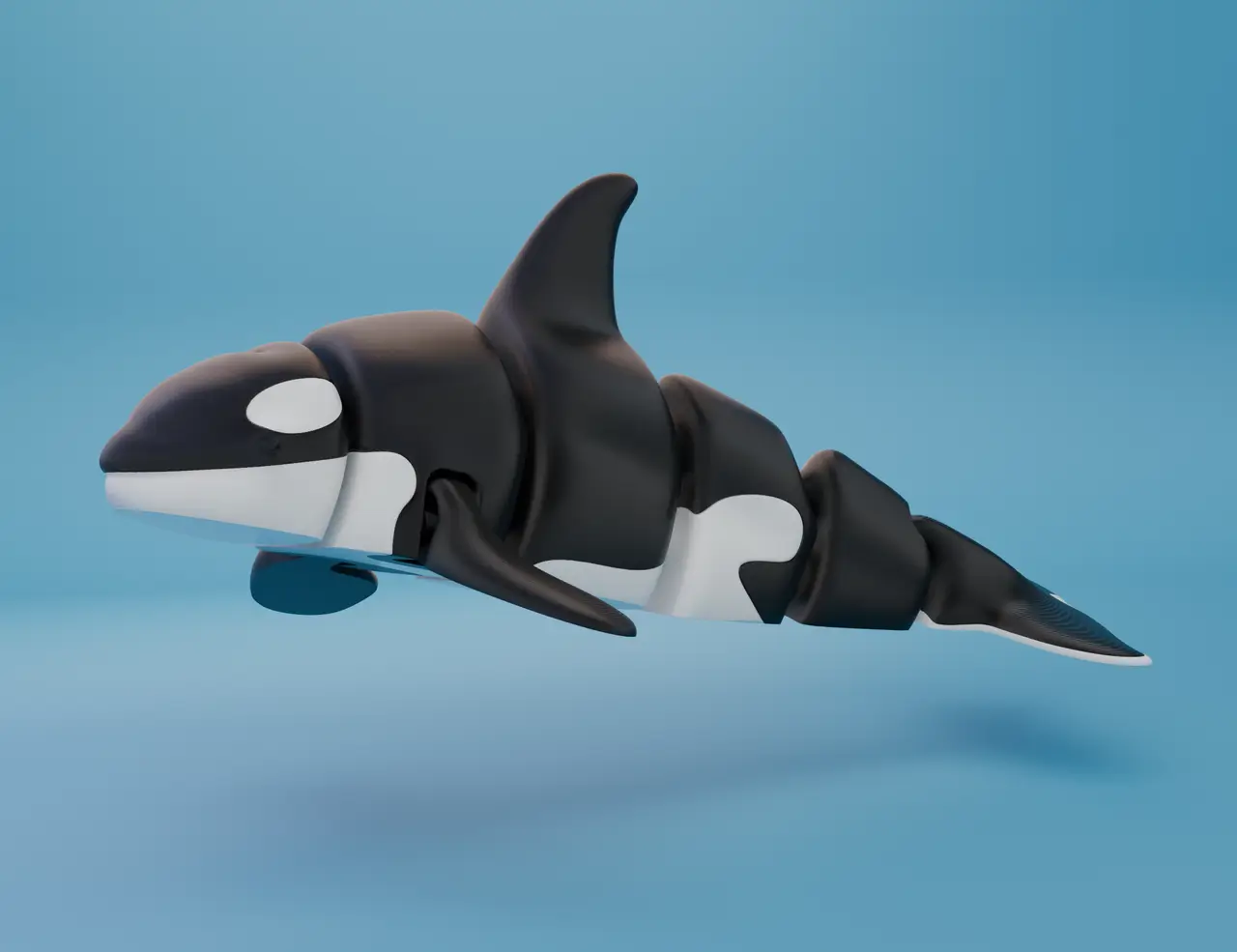 Articulated Orca (singlecolor and multicolor) — modelo 3D