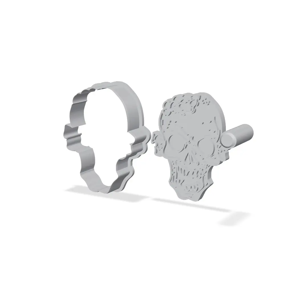 Zombie Head Cookie Cutter and Stamp Set — modelo 3D