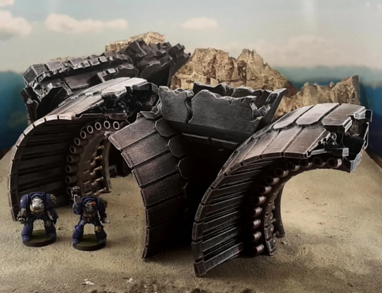 Gothic spaceship wreck B engines — modelo 3D