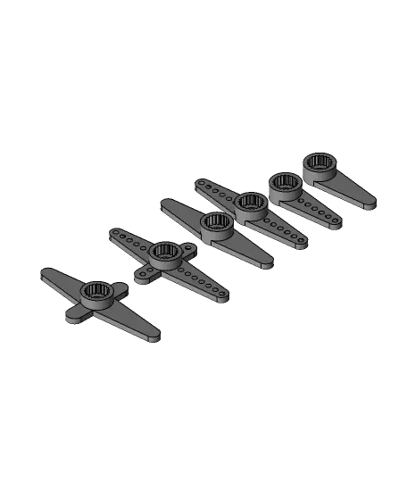SG-90 Micro Servo Horn with Gears — modelo 3D