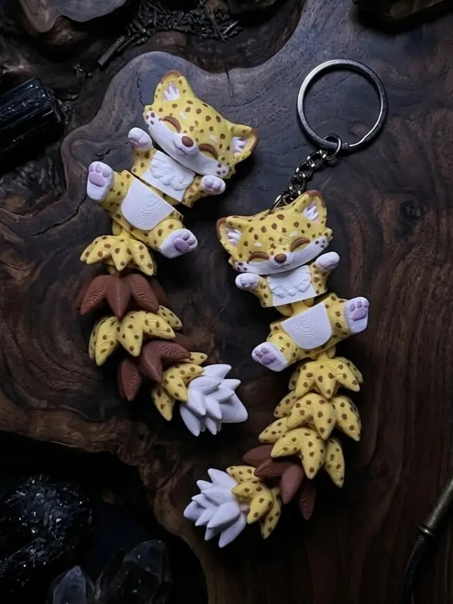 Cute Flexi Baby Cheetah Toy / Keychain- FREE — modelo 3D