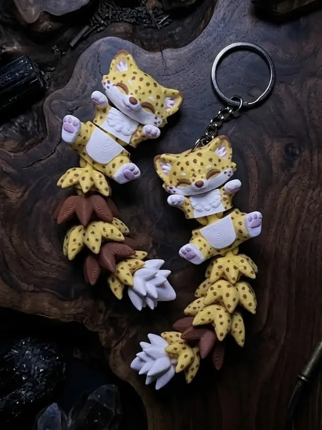 Cute Flexi Baby Cheetah Toy / Keychain- FREE — modelo 3D
