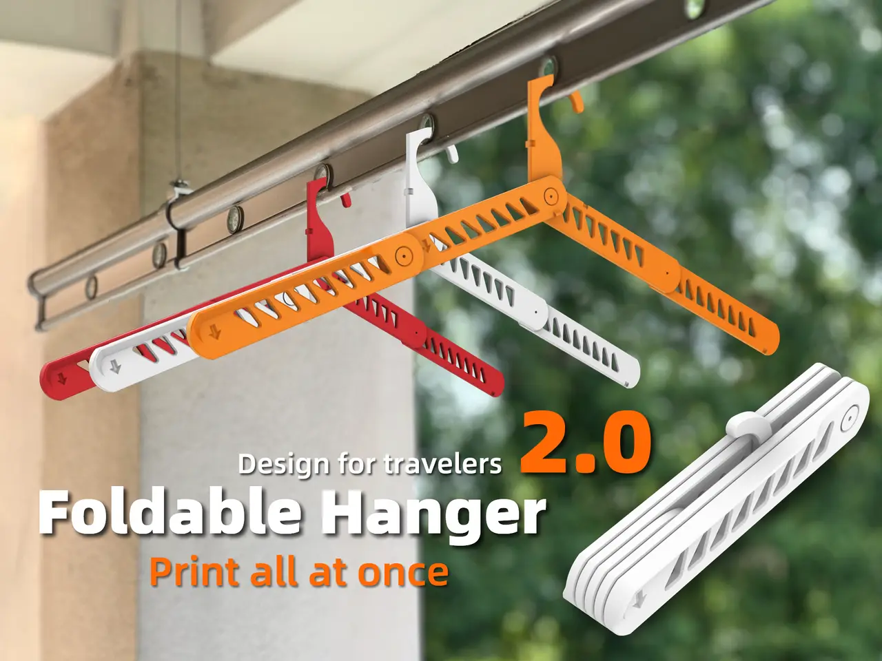 Foldable Hanger - print all at once — modelo 3D