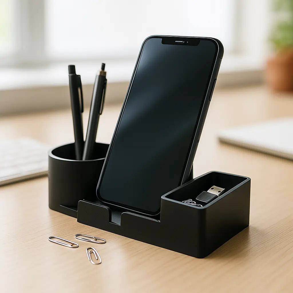 Deskmate – Modular Desk Organizer (Phone, Pens, USB, Paper Clips) — modelo 3D
