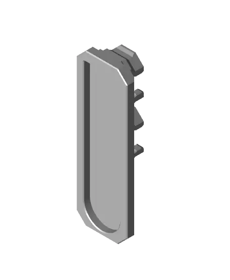 6.25 mm - Vertical Dual Snaps (DS Part A) - Medium Command Strip Mount — modelo 3D