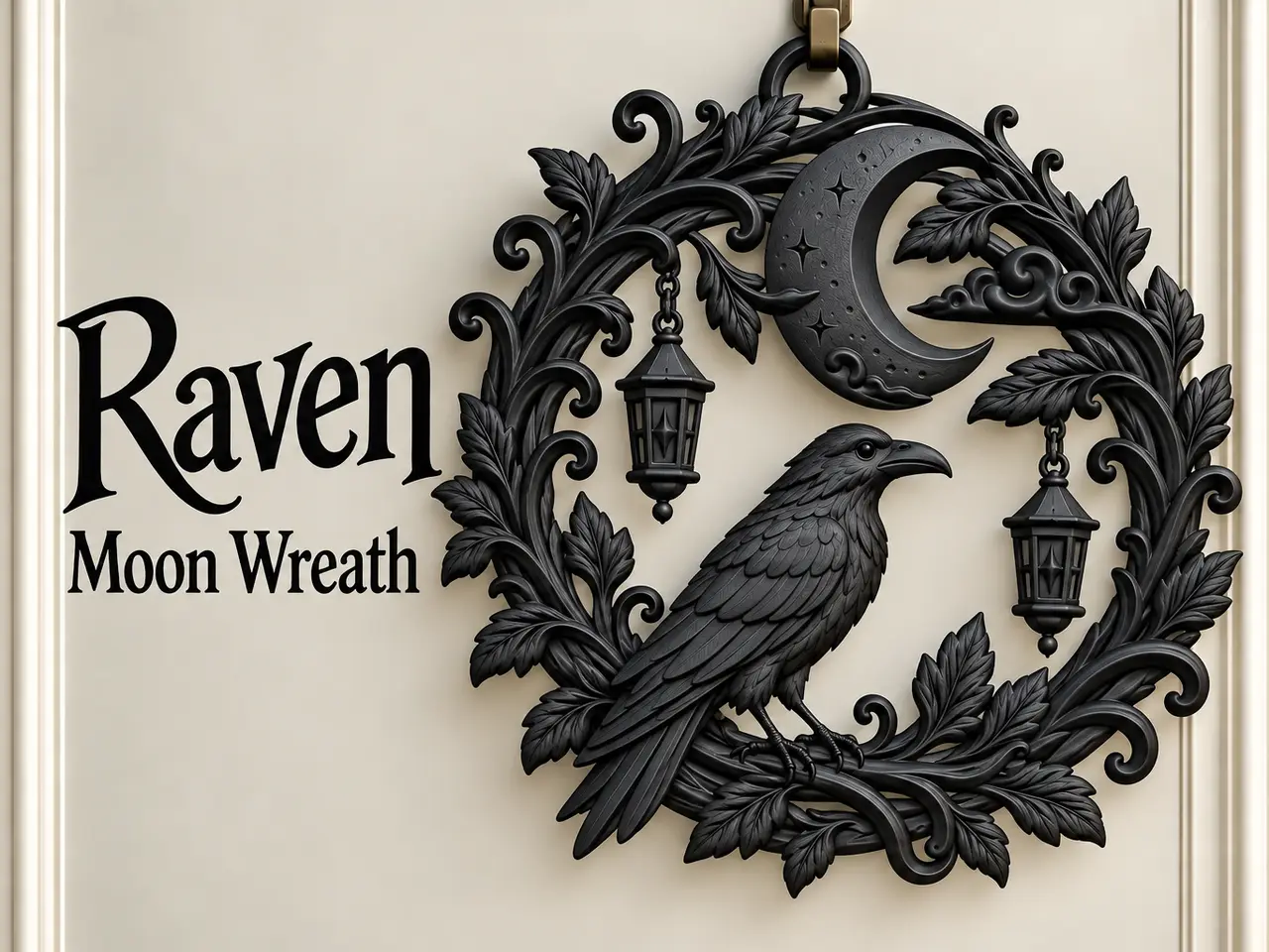 Halloween Wreath - Raven Moon — modelo 3D
