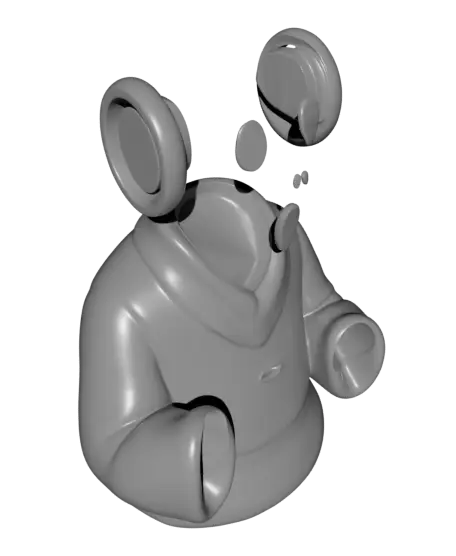 Coffee Break Scream Figurine - Munch Inspired Surreal Art — modelo 3D
