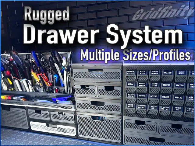 Rugged Drawer System - Gridfinity Organizer — modelo 3D