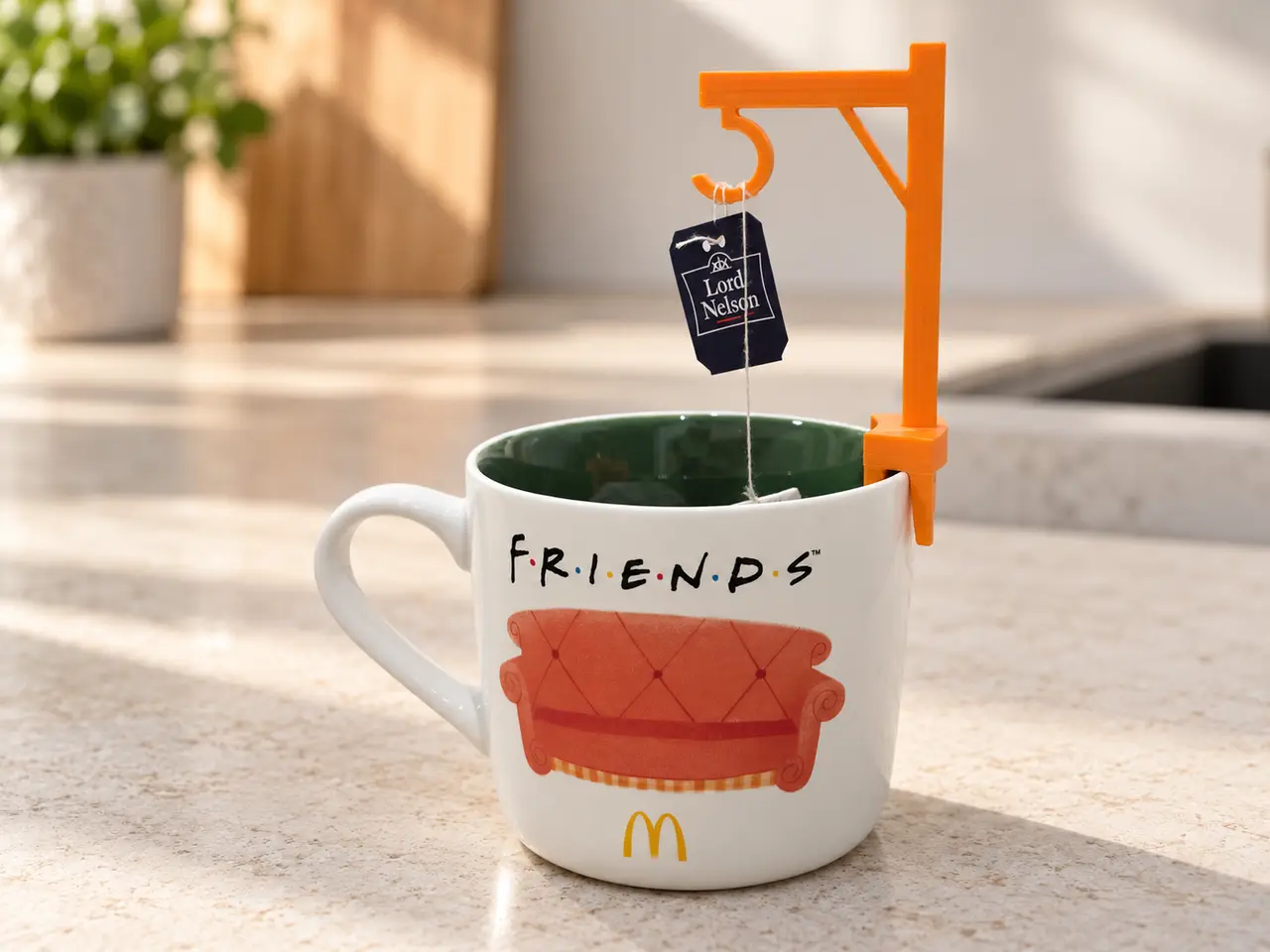 Tea Crane – Funny Tea Bag Holder — modelo 3D