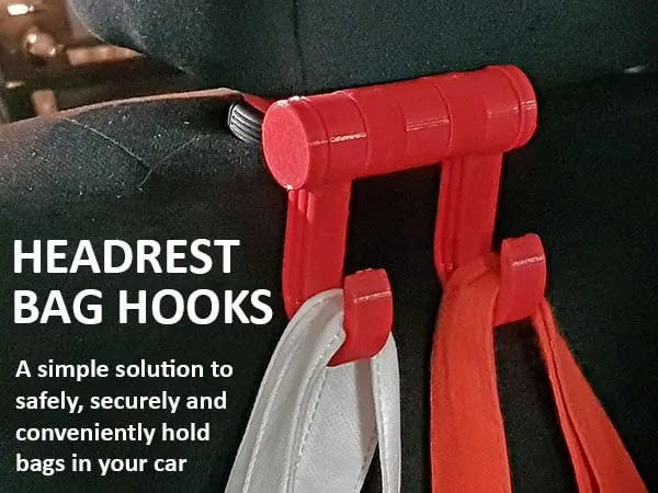 Car Headrest Bag Hooks — modelo 3D