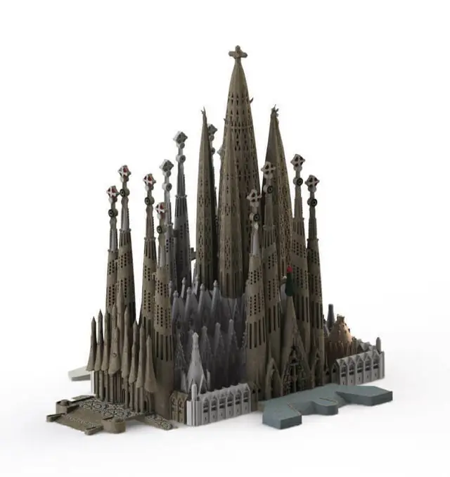Sagrada Familia, Complete - Barcelona — modelo 3D