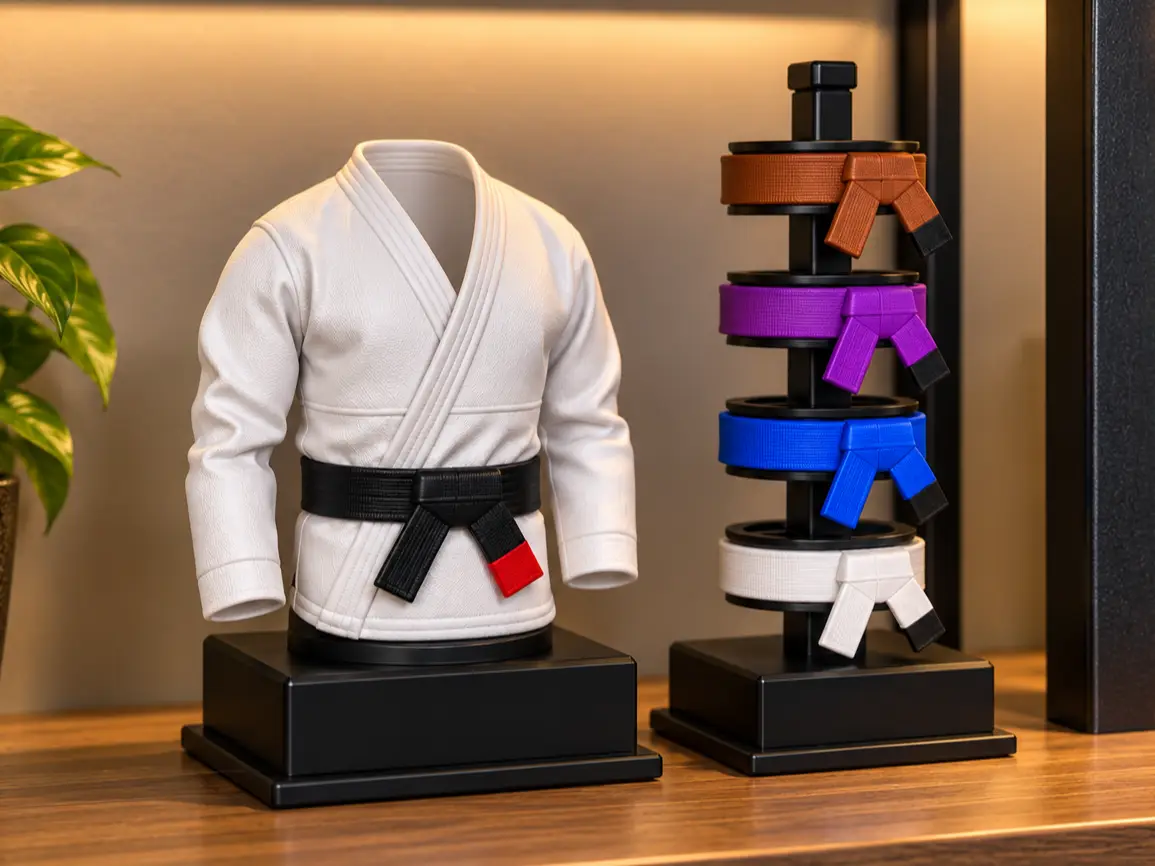 Kimono com faixas editáveis — modelo 3D