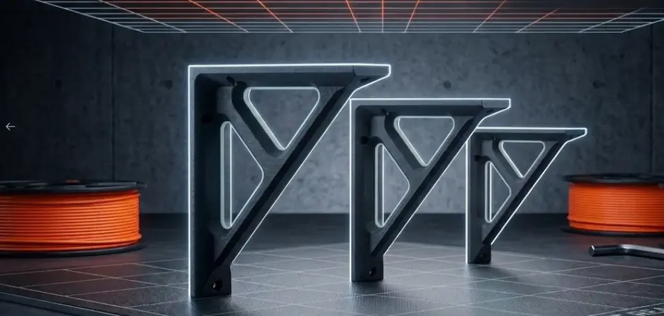 Heavy-Duty Structural Brackets (Set of 3 Sizes) - Material Optimized — modelo 3D