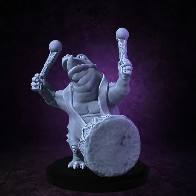 Lizardfolk Drummer (supportless) — modelo 3D
