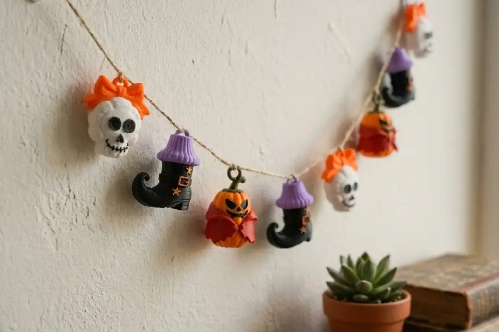 Halloween Garland Set - Whimsical Witch Boot Decor — modelo 3D