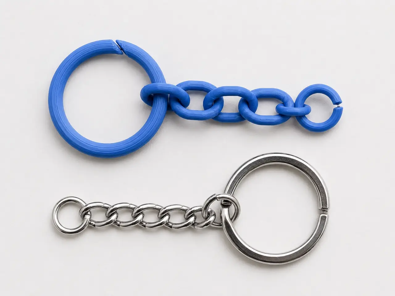 Keychain Chain + Key Ring (Print-in-Place) — modelo 3D