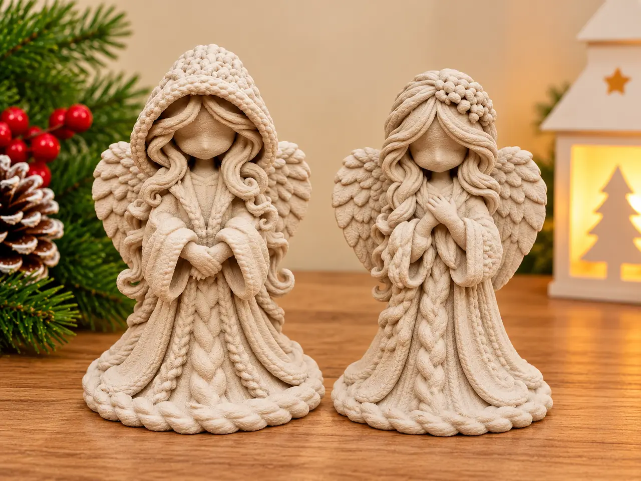 Knitted Christmas Angels – Set of 2 — modelo 3D
