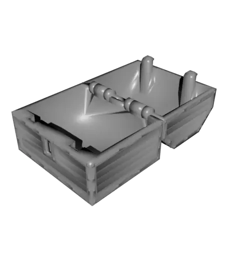 Print in Place Treasure Chest — #throwback — modelo 3D